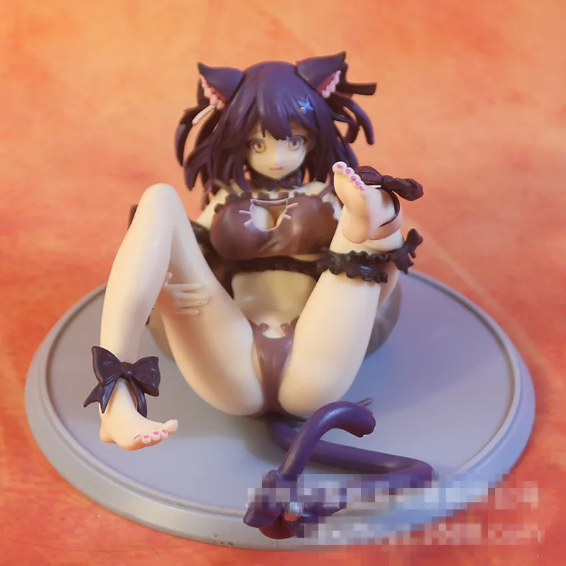 

Sitting Posture Nine Lives Cat Girl Bikini LotNG 1/6 PVC Action Figure Model Doll Collection Car Desktop Ornaments Toy Gifts