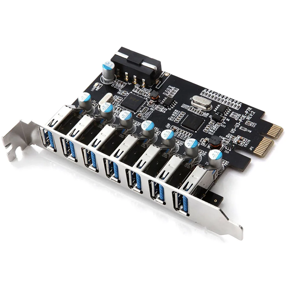 

7 Ports Superspeed PCI-E To USB 3.0 Expansion Card PCI Express Internal