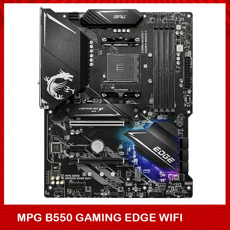 

Оригинальная настольная материнская плата для Msi MPG B550 GAMING EDGE WIFI AMD AM4 DDR4 128G PCI-E4.0 SATA3 M.2 * 2 USB3.2 ATX, полностью протестирована