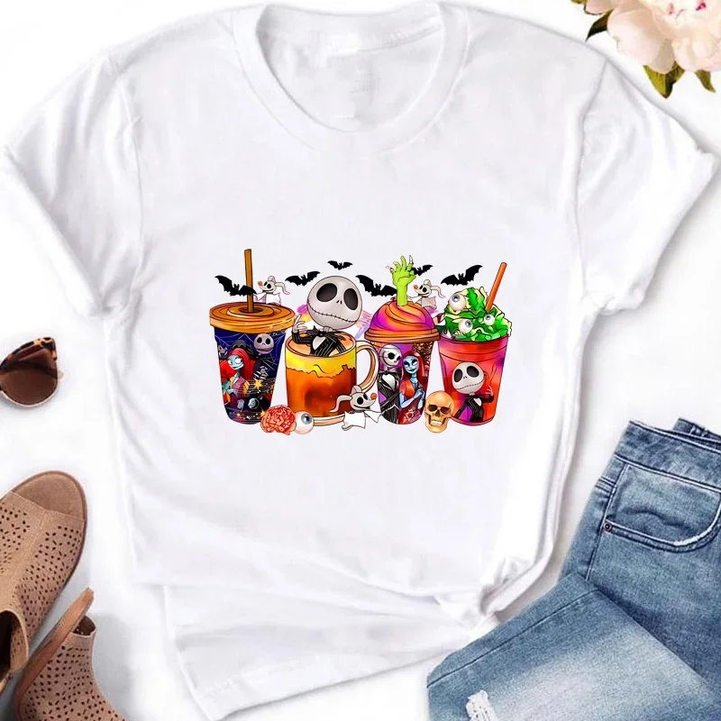 Футболка с принтом Кошмар перед Рождеством Джек Салли летняя женская уличная