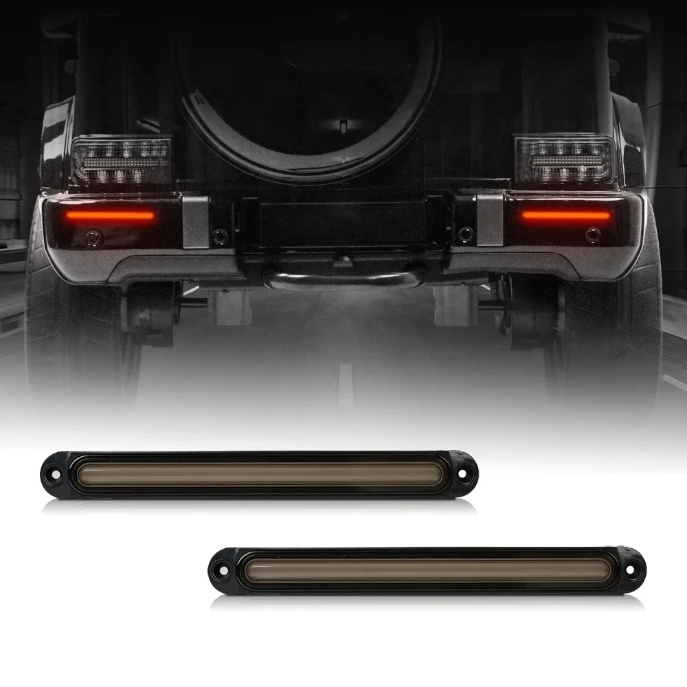 

10-дюймовый светодиодный задний стоп-сигнал 10-30 В, универсальный для грузовика, прицепа, автофургона, DRL, янтарно-красный мигающий плавный указатель поворота