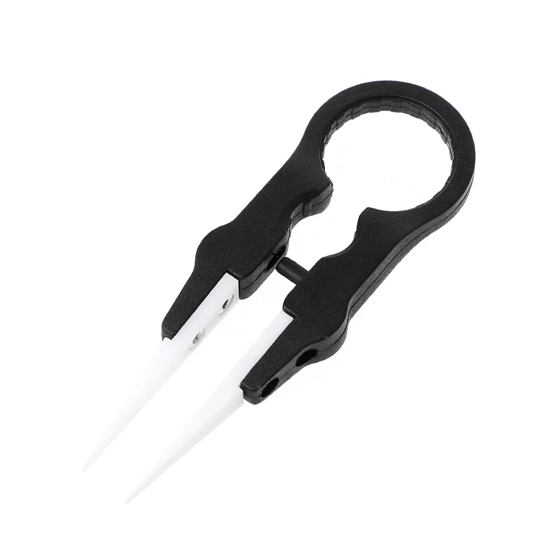 

Multifunctional Steam Vaper Ceramic Insulation Head Tweezers Forceps Black