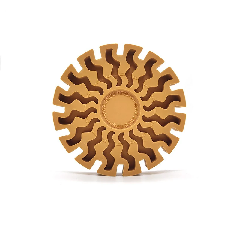 

4 Inch Gear Shaped Degumming Tray Pneumatic Rubber Wheel Glue Removal Tools For Decoration Professional Power Tool Accessories