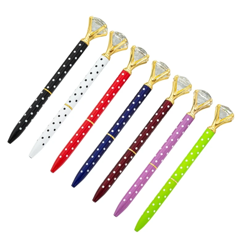 

Premium Diamond Pen Collection Роскошные металлические шариковые ручки с большим кристаллом, подходящие для офиса и школы
