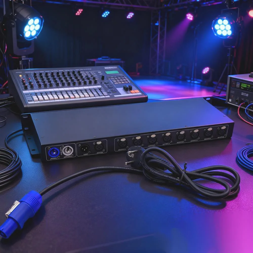 8-полосный распределитель DMX512, 8-канальный разветвитель DMX, усилитель сигнала, электрическая изоляция, разъем XLR для светодиодного контроллера сценического освещения (art.: 3920d2dbe0464) - 3920d2dbe0464