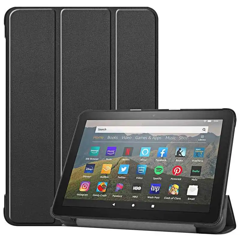 

Mokoemi Triple Fold Stand Case For Amazon Fire HD 8 HD8 2018 2017 7 HD7 2019 Tablet Case Cover