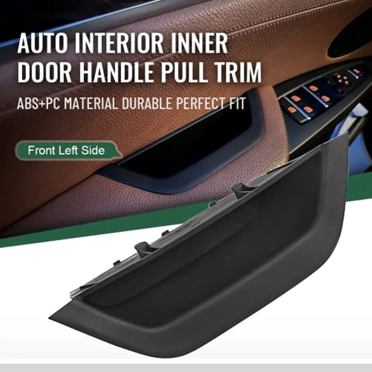 

F25 F26 Interior Inner Door Handle Pull Trim,Driver Side Door Armrest Cover For BMW X3 X4 F25 F26, Front Left Side, Black