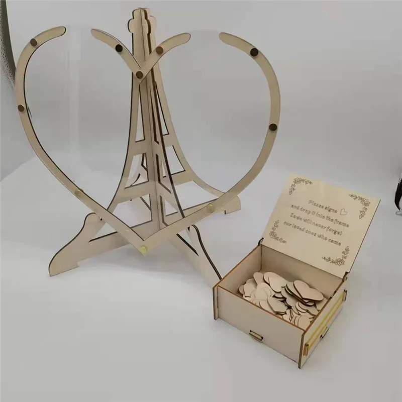 ABEZ Свадебная гостевая книга Альтернативный свадебный декор 3D гравировка Гостевая книга Гостевая коробка Добро пожаловать Карточка Свадебные украшения Прочный (art.: 3920d2d23367d) - 3920d2d23367d
