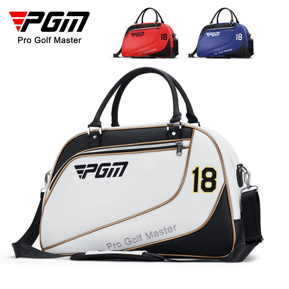 PGM 2022 New Golf Clothes Bag Independent Shoe Bag Men's Super Fiber Leather Waterproof Clothes Bag Storage Bag