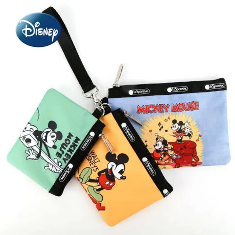 

Новое модное женское портмоне Disney с Микки 2022, клатч высокого качества, набор из 3 предметов, многофункциональная женская косметичка с губной...