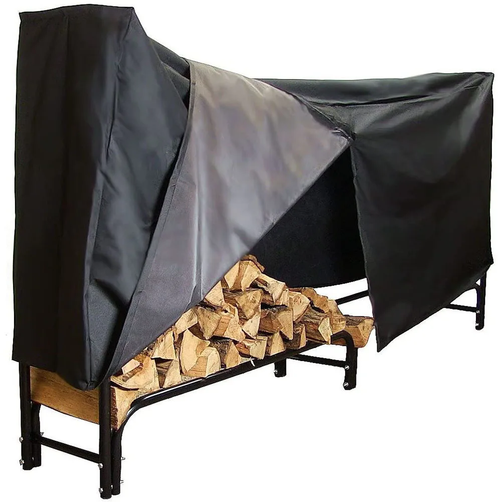 

8ft Firewood Cover Outdoor Waterproof Lumber Log Rack Outdoor Storage Holder Cover 244x34x100CM Moisture-Proof Log Rack Cover