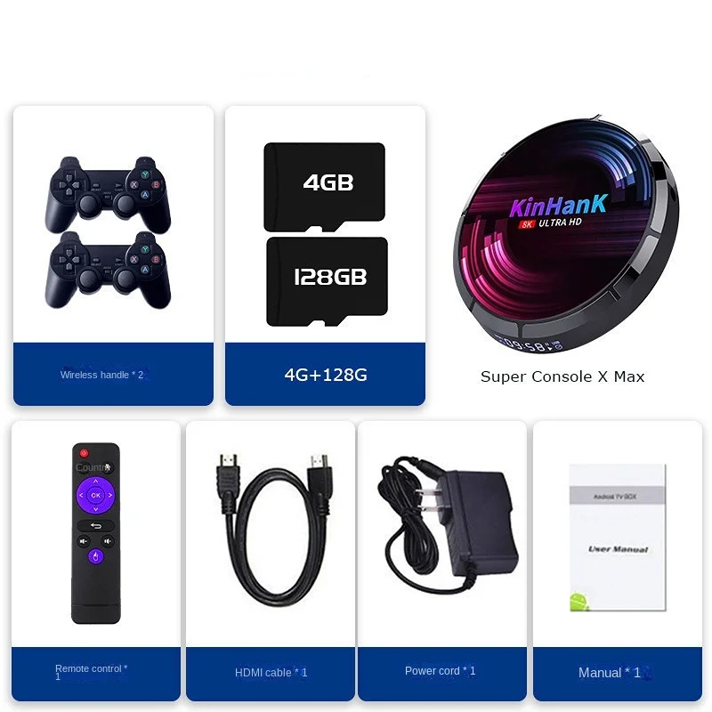 

Super Console X Max Retro console supports 50+ emulator PSP N64 game TV box