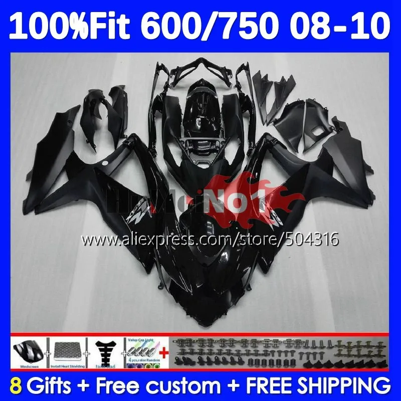 

Корпус инжектора для SUZUKI GSXR-750 GSXR 600 750 17No.1 K8 GSXR600 GSXR750 08 09 10 глянцевая черная строчка 2008 2009 2010 обтекатель