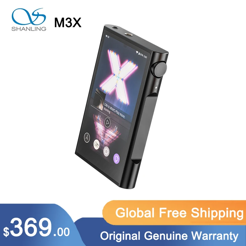

Shanling M3X MQA Support Hi-Res Portable Player Dual ES9219C DAC/AMP DSD256 384kHz/32bit Two-way Bluetooth 3.5mm&4.4mm