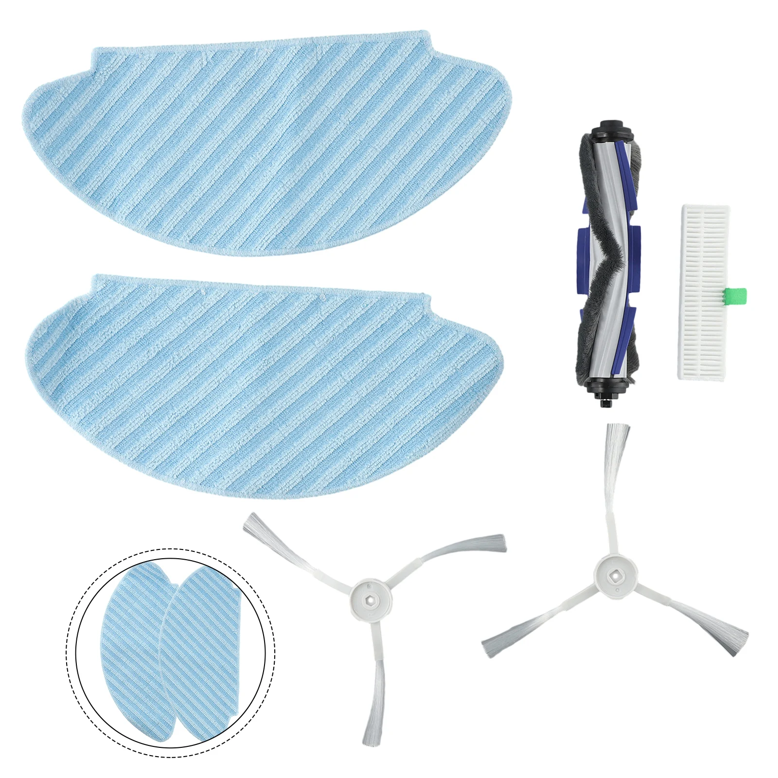 

Side Brush Filter For Rowenta ZR740003 For Explorer 60 Robot Vacuum Cleaner Replacemnet Parts Roller Brushes Microfiber Cloths