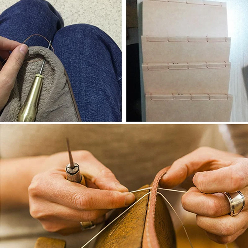 Набор Для Шитья Кожи Своими Руками С Костяной Ручкой Игла Нейлоновая Нить