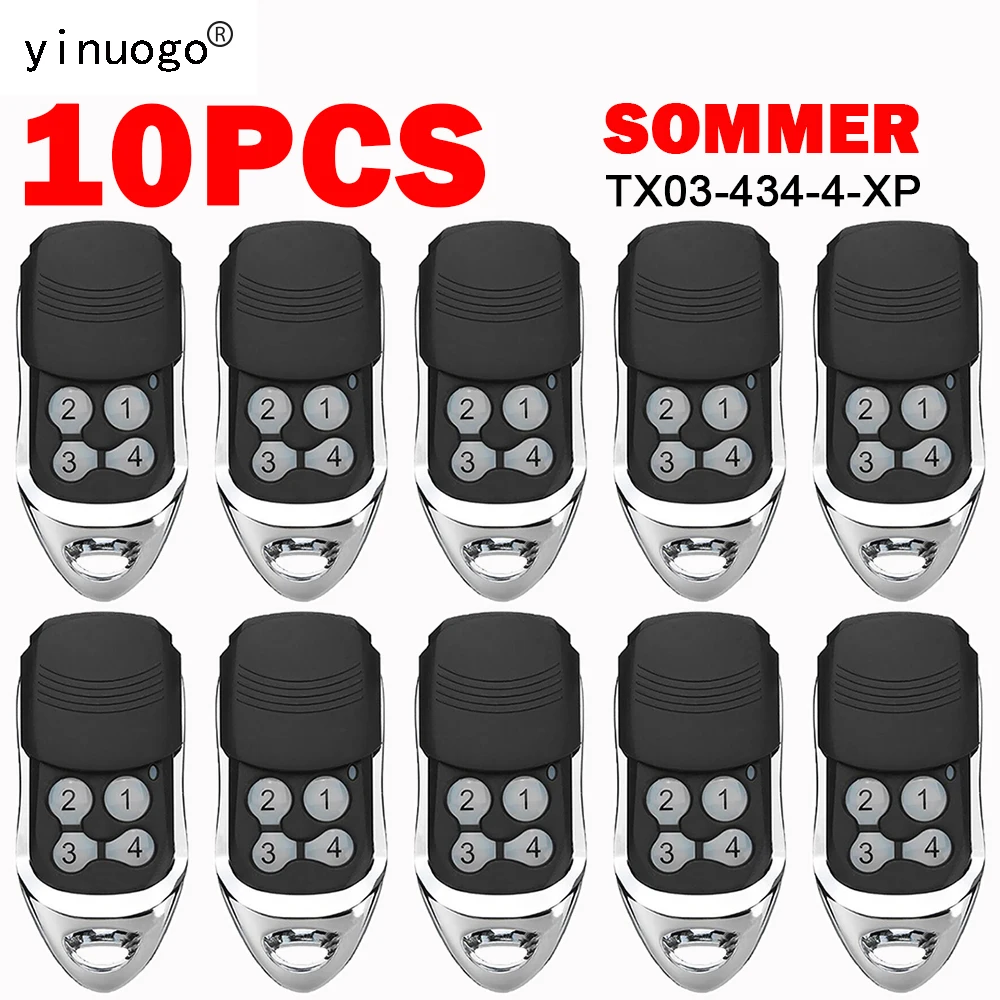 

10PCS SOMMER TX03 434 4 XP Remote Control Garage Door Opener 434.42MHz Compatible With SOMMER TX03-434-4-XP Gate Remote Control
