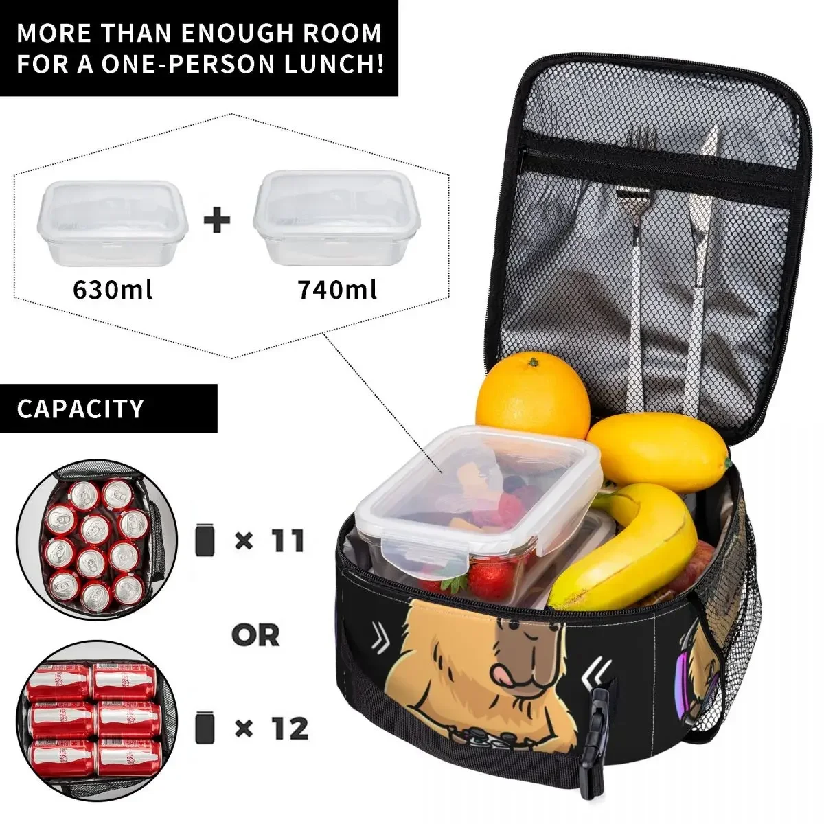 Игровые гигантские термо-Изолированные сумки для обедов capyучитыучитывающие