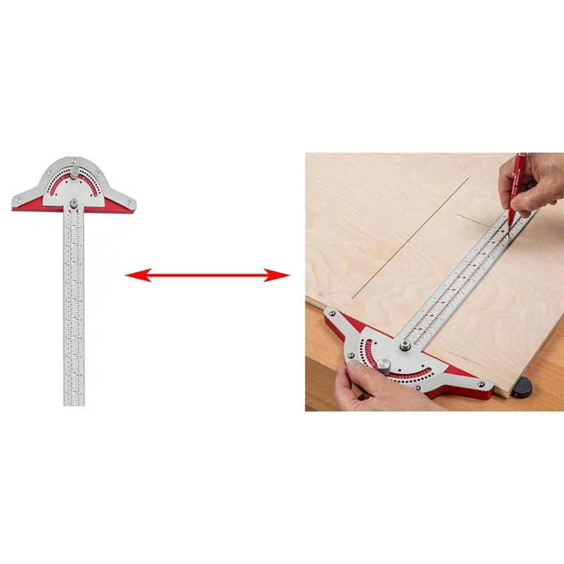 Большая сделка 20-дюймовая линейка для обработки кромок транспортир угловой