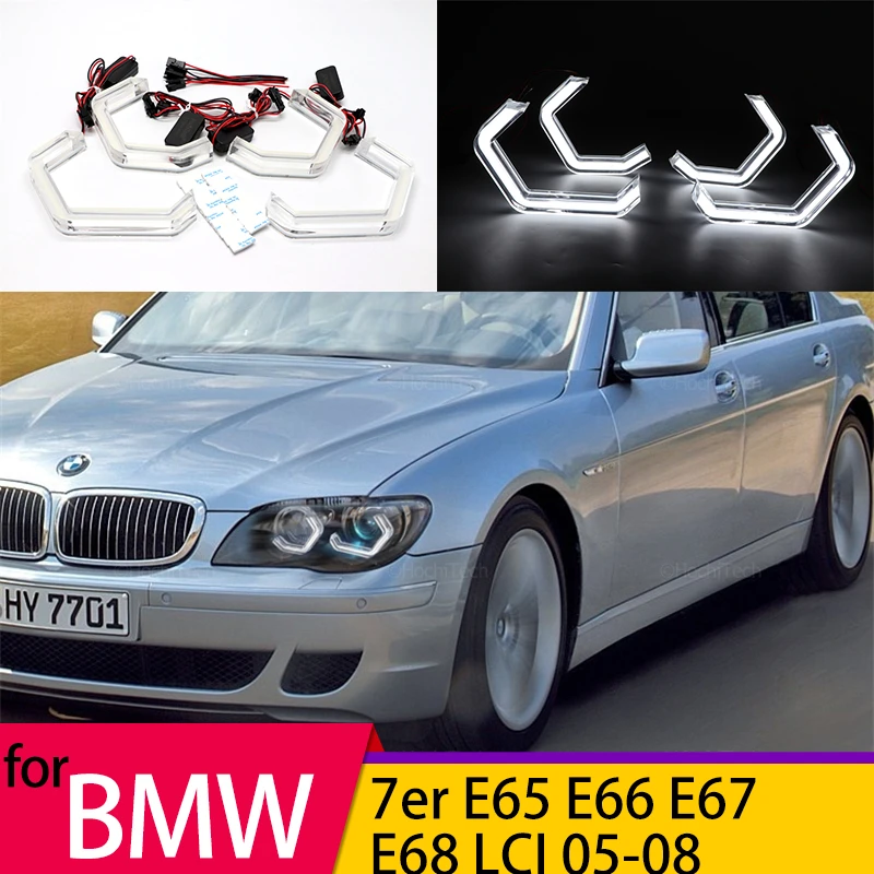 

M4 Iconic Style LED Crystal Angel Kit Eyes Kits for BMW 7 series E65 E66 E67 E68 Alpina B7 LCI 730i 735i 740i 745i 750i 05-08