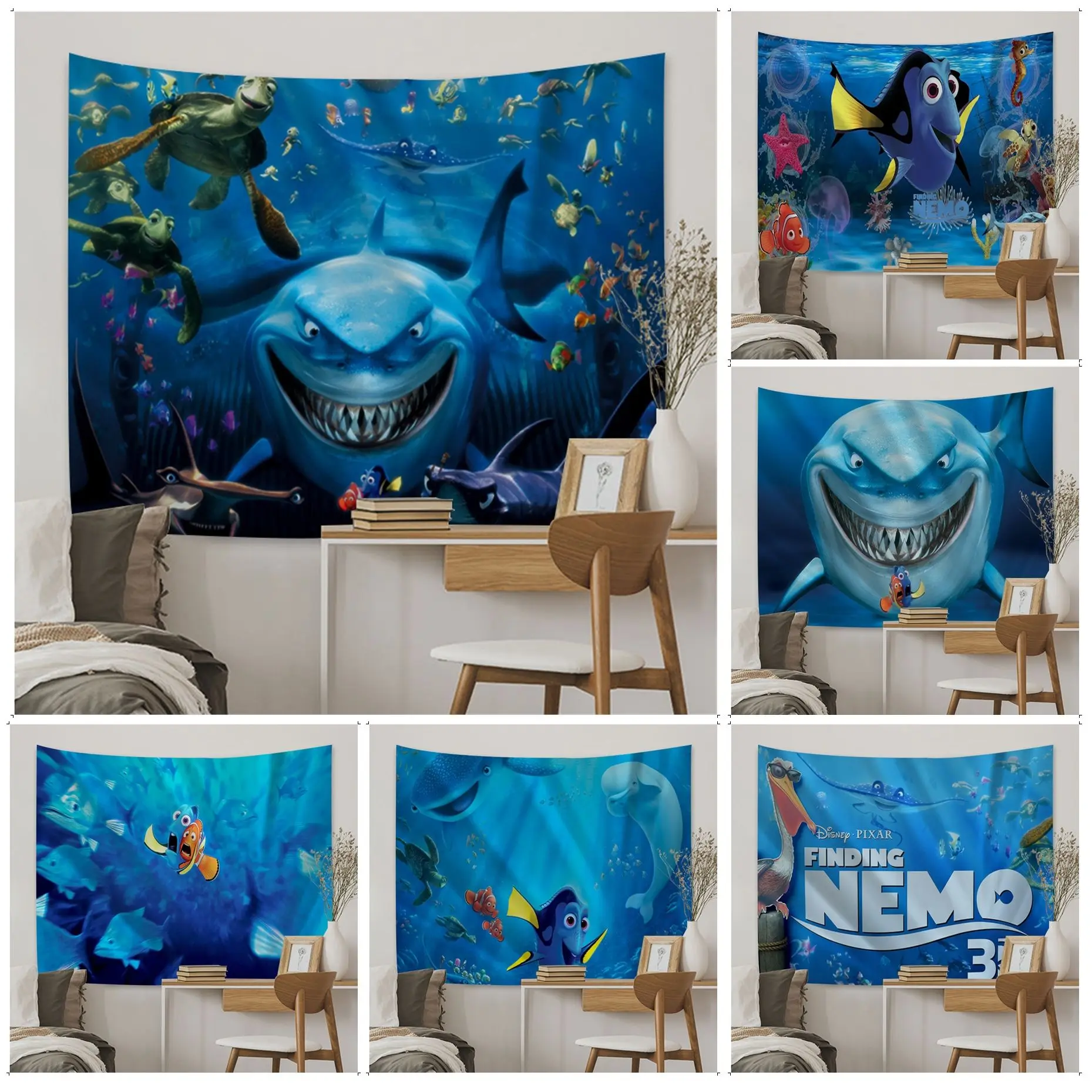 

Disney Finding Nemo Tapestry Art Printing Art Science Fiction Room Home Decor Wall Hanging Sheets