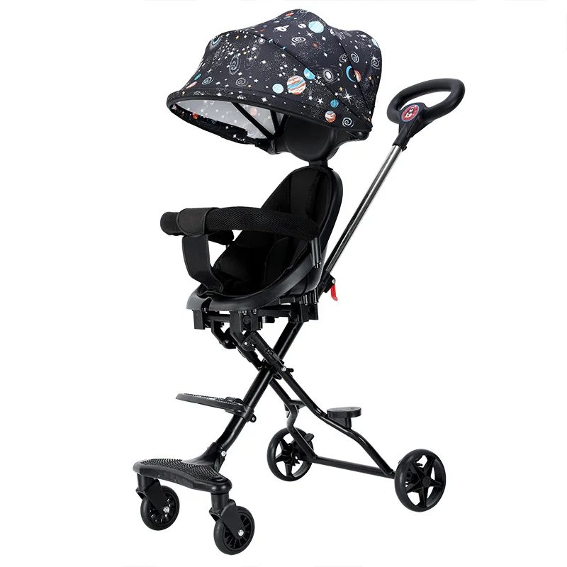 Baby Stroller Artifact Stroller Factory Direct Supply Large Wholesale Light Folding Two-way Reclining High Landscape Stroller