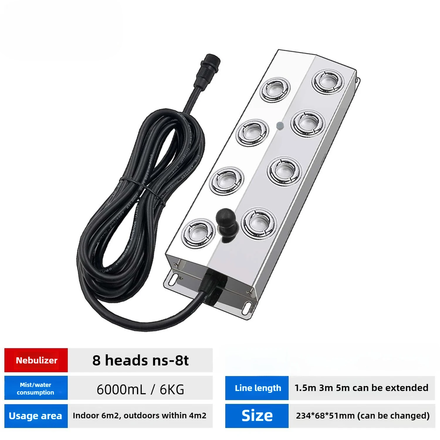 

Промышленный ультразвуковой увлажнитель Siwenyeden 48V 10/12 головок