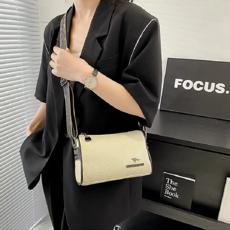 2023 New Genuine Leather Crossbody Bag for Women Fashion Female Cowhide Shoulder Bag Luxury Designer Handbag Women's Pillow Bag
