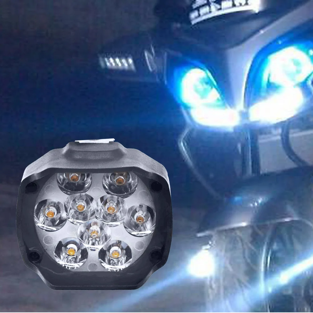 

1X White All Car Work Light 9 Led Auxiliary 15W 1500LM Truck Motorcycles Headlight Lamp Scooter Fog Bulb Working Spotlight 6000K