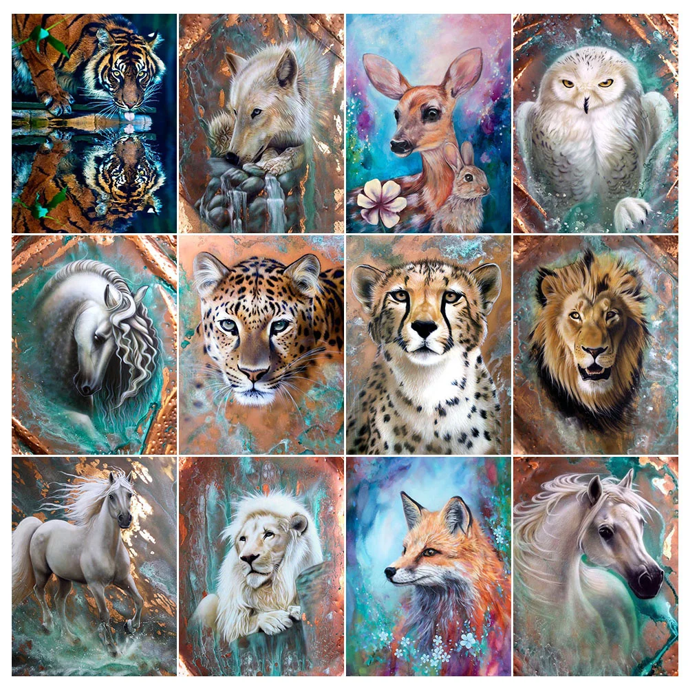

Алмазная 5D картина «сделай сам», животное, тигр, волк, Лев, лошадь, вышивка, мозаика, картина, вышивка крестиком, набор для рукоделия, домашний декор