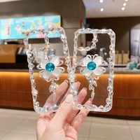 luxury rhinestone phone case for iphone 13 12 11 pro max mini 6 7 8 plus x xs xr acrylic diamond clear crystal cover funda