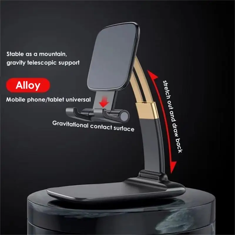 

Foldable Lifting Mounting Bracket General More Stable Reserved Charging Port Design Adjustable Phone Holder Arc Telescopic Rod