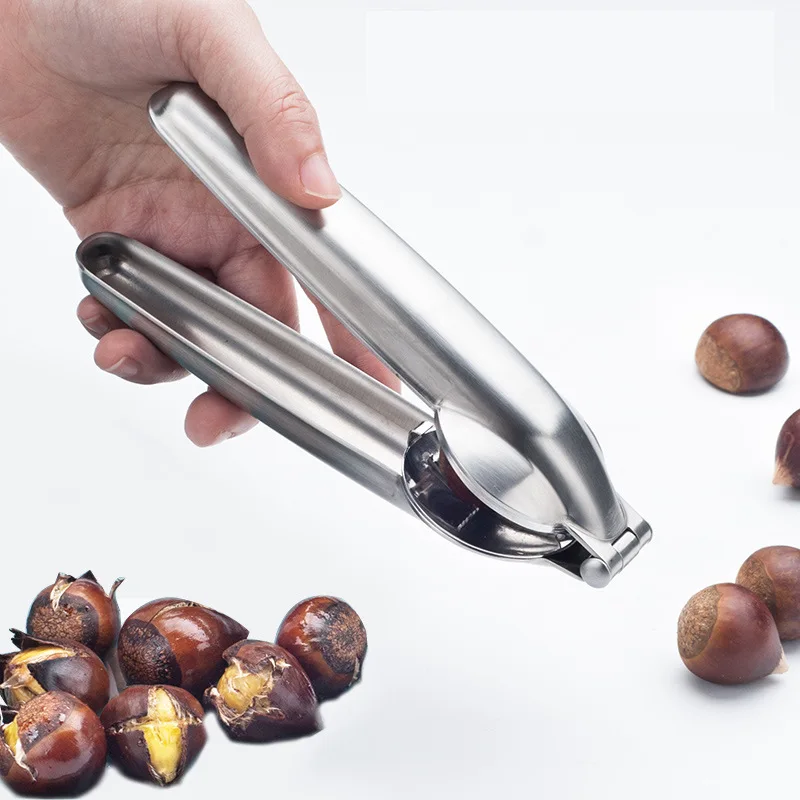

Nut Cutter Stainless Steel Chestnuts Clip Walnut Pliers Nut Opener Metal Nutcracker Sheller Shelling Tools Kitchen Accessories