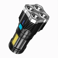 portable flashlight usb rechargeable cob portable light usb battery charging searchlight camping light strong tactical light