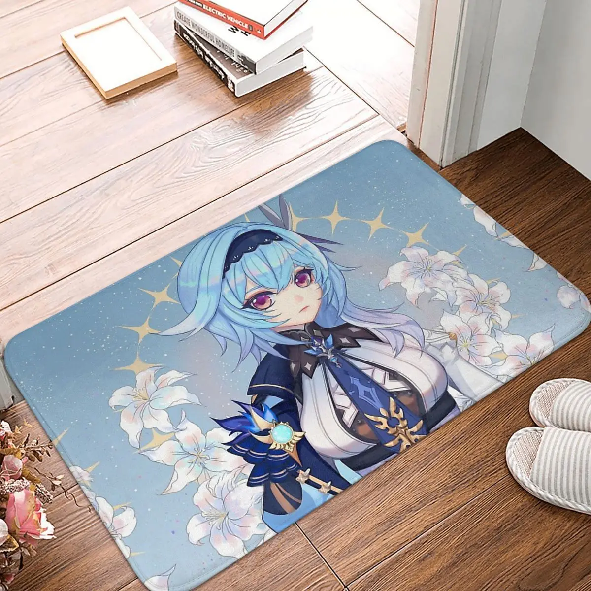 

Genshin Impact Mobile Game Bathroom Non-Slip Carpet Holy Eula Living Room Mat Entrance Door Doormat Home Decoration Rug