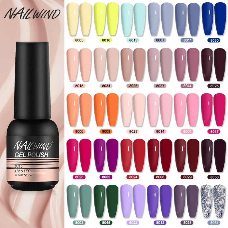 

NAILWIND Nail Polish Gel Varnishes Semi-Permanent UV Varnish Hybrid Reflective Regular Manicure Top Coat Nail Glue Gel Polish