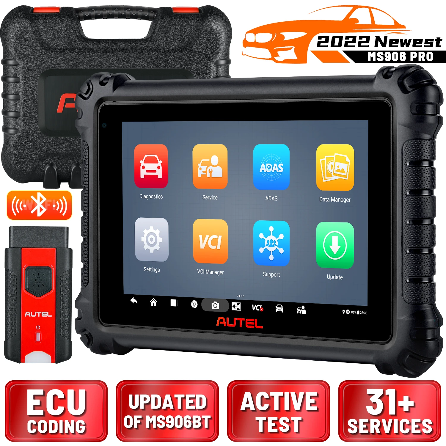 2022 Autel MaxiSys MS906 PRO OBD2 автомобильный диагностический инструмент сканер кодирование
