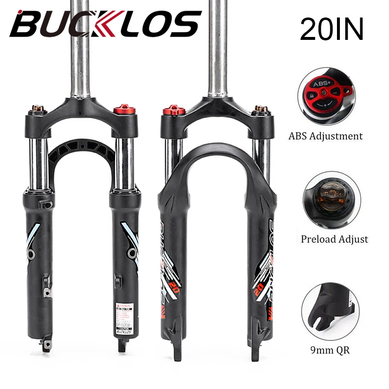 

BUCKLOS 20inch Bicycle Fork Suspension Folding Bike Fork 9*100mm Quick Release Bmx Front Fork Fit Disc Brake Bike Accessories