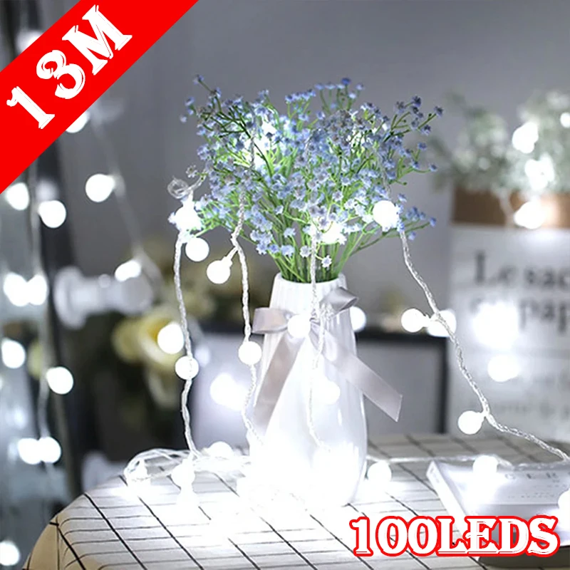 

USB/Battery Power LED Ball Garland Lights Fairy String Outdoor Lamp Home Room Christmas Holiday Wedding Party Lights Decoration