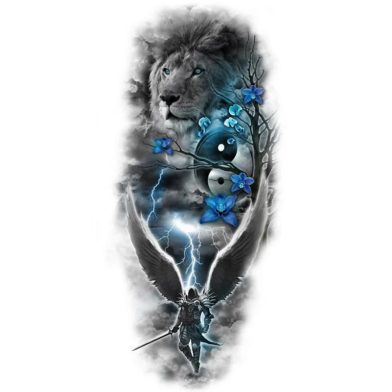 

DIY 5D Diamond Painting Lightning tiger samurai angel Full Square round drill Diamond Mosaic Embroidery Yin Yang Tree