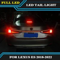 led cross taillights for lexus es 300h 350h 2018 up rear through led tail light signal reversing parking lights cross lamp