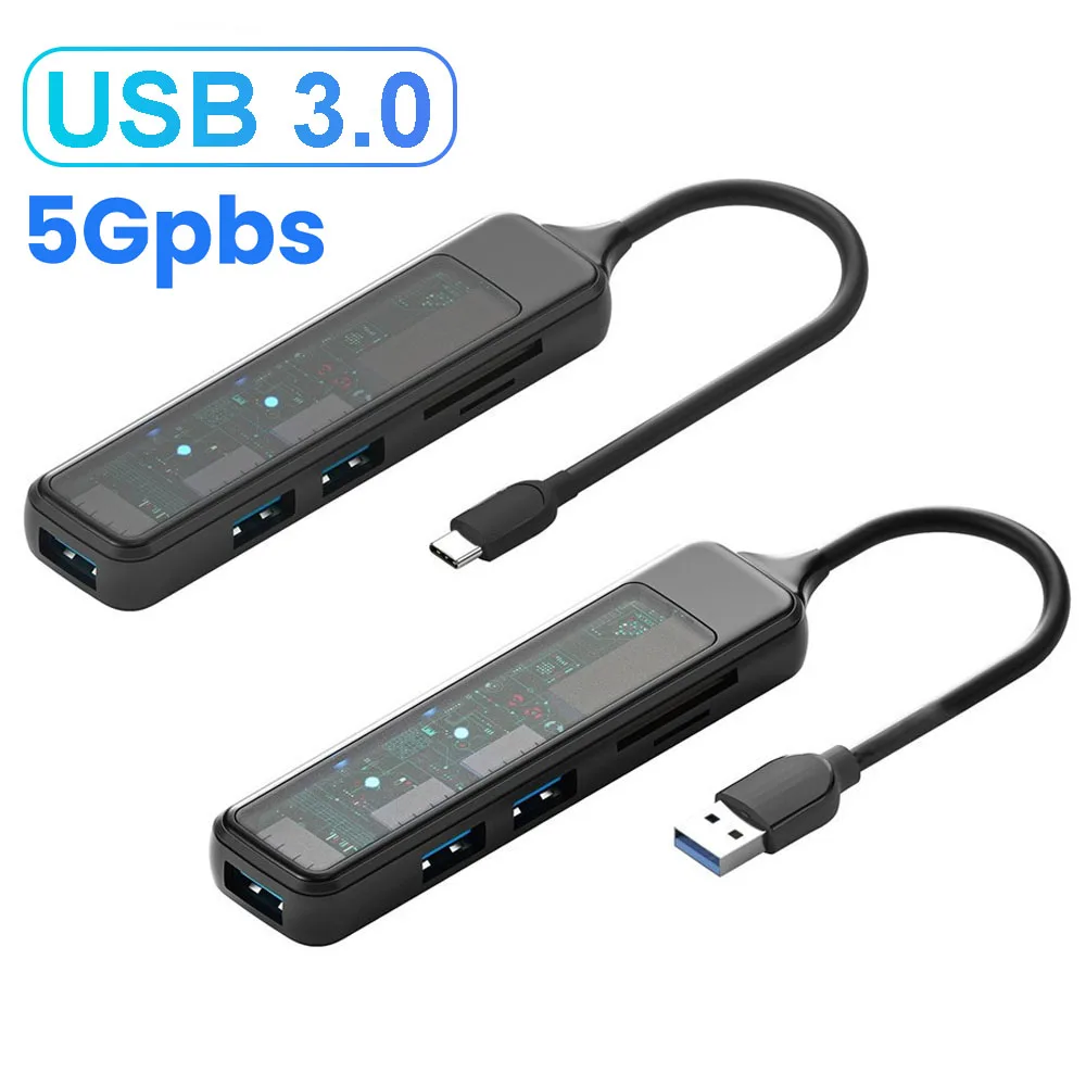 

USB-концентратор 5 в 1, USB 3,0, OTG-адаптер для Macbook Pro