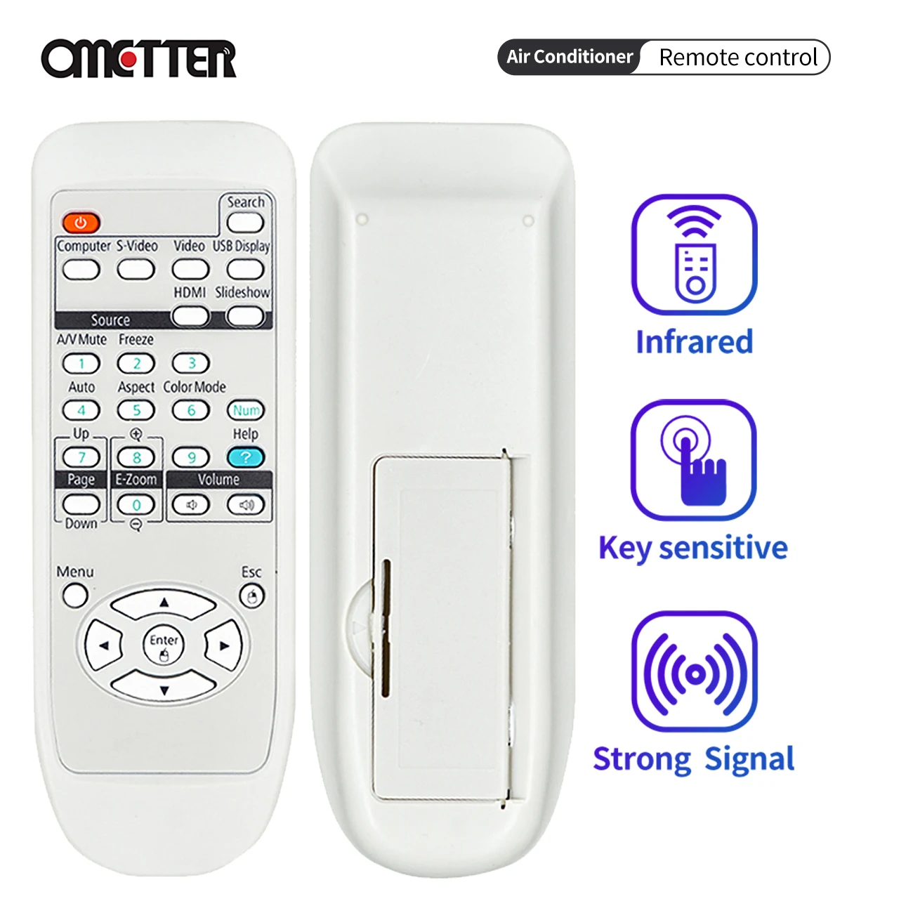 

For EPSON Projector Remote Control EMP-53 EMP-54 EMP-61 EMP-62 EMP-84 EMP-82 EMP-S5 EMP-X1 EMP-6110 EMP-7800 EMP-1700 EMP-1705