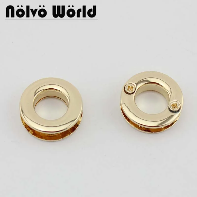 

50-100pcs 5 colors inner 11mm round screw eyelets grommet for bags purse chain bet sewing