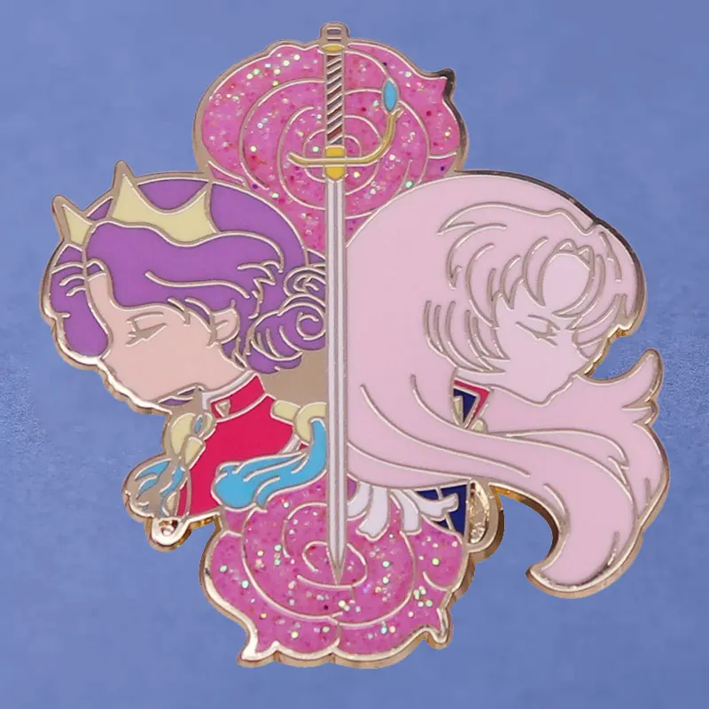 

Революционная девушка Utena-фильм nime лацкан булавки рюкзак Джинсы женские модные ювелирные изделия подарки