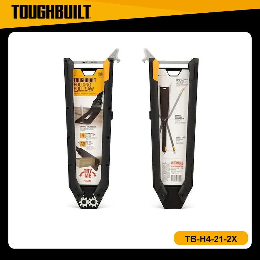 Фото Складная пила ToughBuilt TB-H4-21-2X с прочной стальной рамой для резки древесины №1