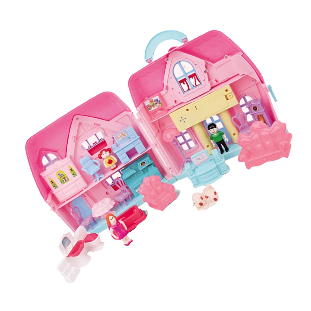 

Набор для строительства дома друзей и близких коробка для хранения принцесс детские мини-игрушки розового цвета