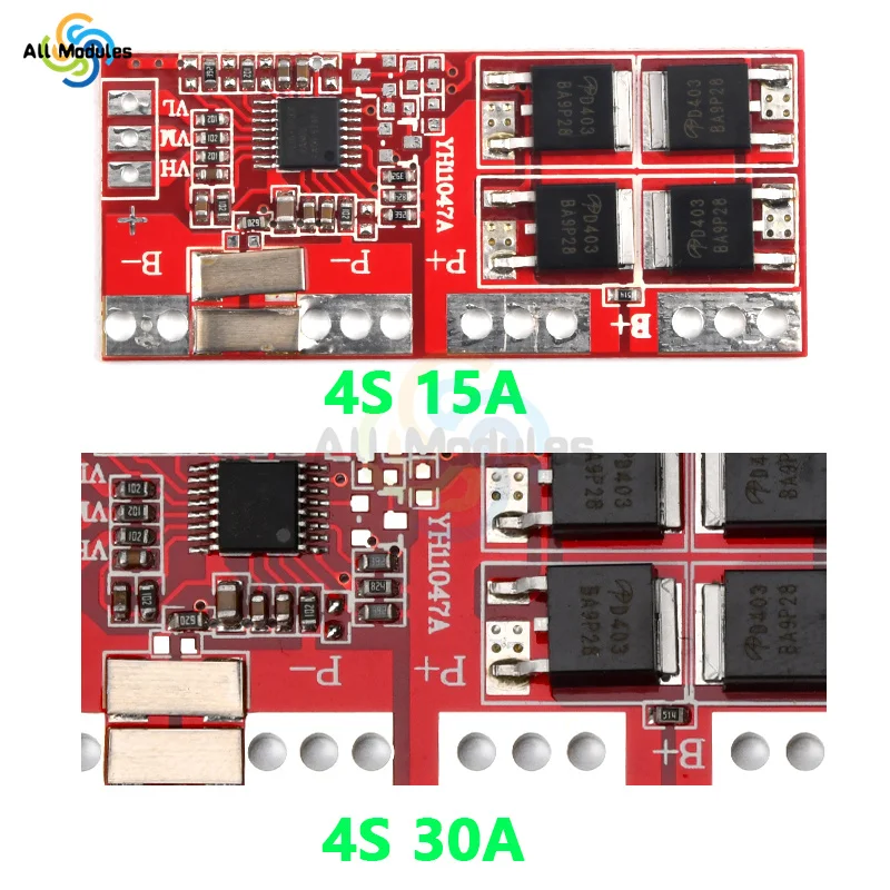 

4S 15A 30A Защитная плата модуля литий-ионной батареи 18650