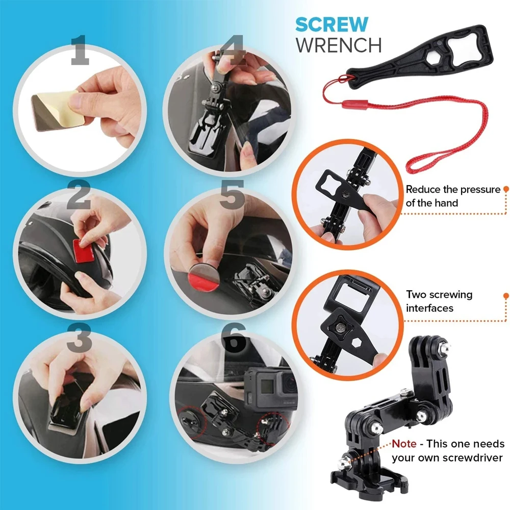 Набор аксессуаров для экшн-камеры GoPro Hero 12 11 10 9 8 7