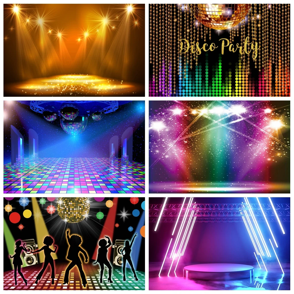 

Laeacco Stage Background Brilliant Shiny Spotlight Polka Dots Light Bokeh Portrait Photographic Backdrop Photocall Photo Studio